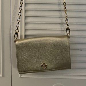 Tory Burch Gold Wallet Crossbody